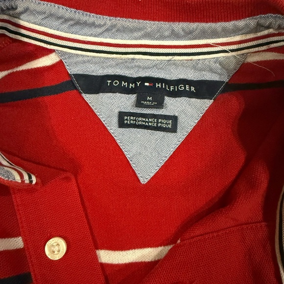 Tommy Hilfiger Red Performance Pique Polo - Picture 1 of 3